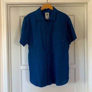 Element Aqua Button Down shirt Size is L